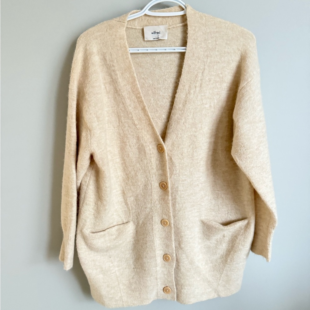 Aritzia Wilfred Women's wool Cardigan Sweater